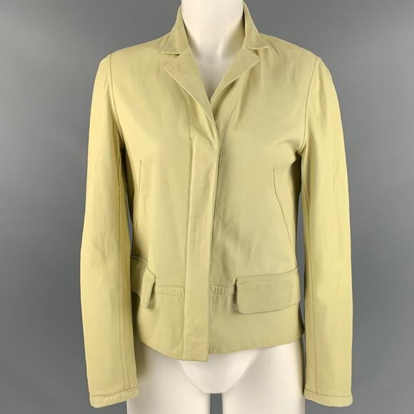 NO BRAND Size S Yellow Suede Reversible Jacket Blazer